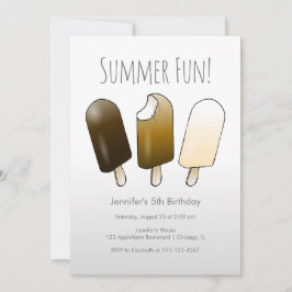 夏のおもしろい誕生日 招待状