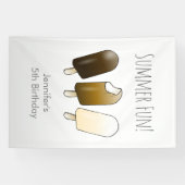 夏のおもしろい誕生日 横断幕 (横)