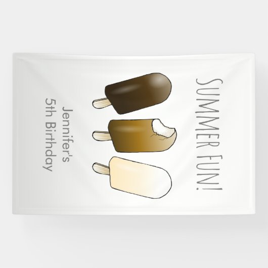 夏のおもしろい誕生日 横断幕 (横)