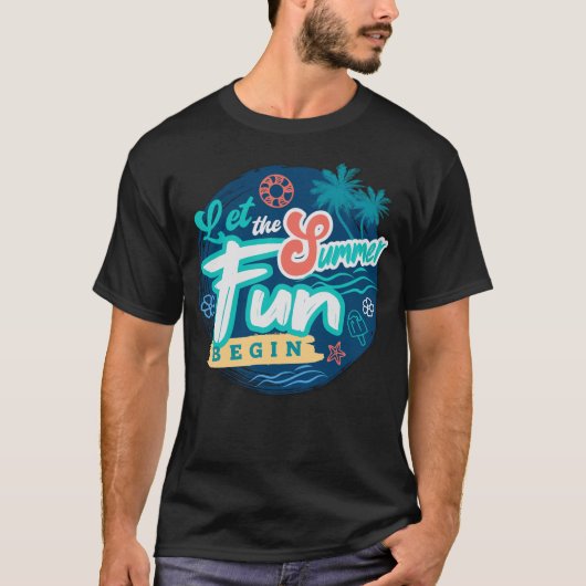 夏のおもしろい開始 Tシャツ (正面)