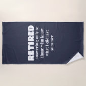 夏のおもしろい隠退 ビーチタオル (正面)