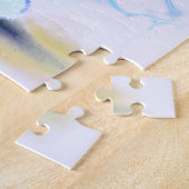 夏のおもしろい雪だるまサーファー飲み物フレッシュ – おもしろい ジグソーパズル (側面)