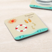 夏のおもしろい飲料用コースター コースター (左側)