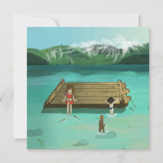 夏のおもしろい カード (正面)