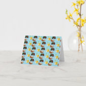 夏のおもしろい カード (黄色い花)