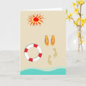 夏のおもしろい カード (黄色い花)