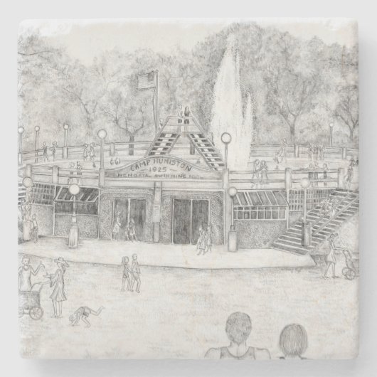 夏のおもしろい ストーンコースター (正面)