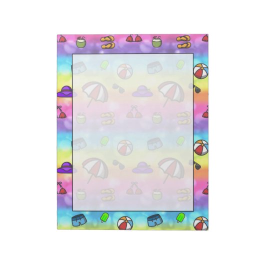 夏のおもしろい ノートパッド (回転)