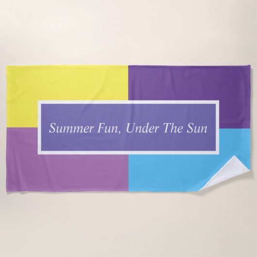 夏のおもしろい ビーチタオル (正面)