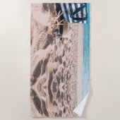 夏のおもしろい ビーチタオル (正面)