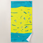 夏のおもしろい ビーチタオル (正面)