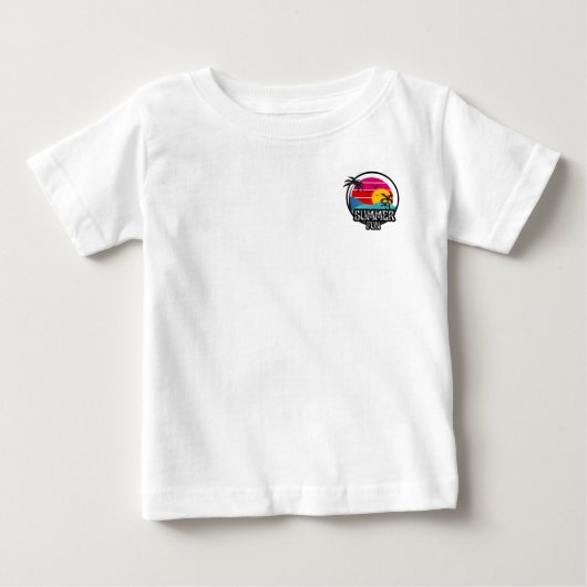 夏のおもしろい ベビーTシャツ (正面)