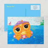 夏のおもしろい ポストカード (正面/裏面)