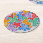 夏のおもしろい ラウンドペーパーコースター (アングル)