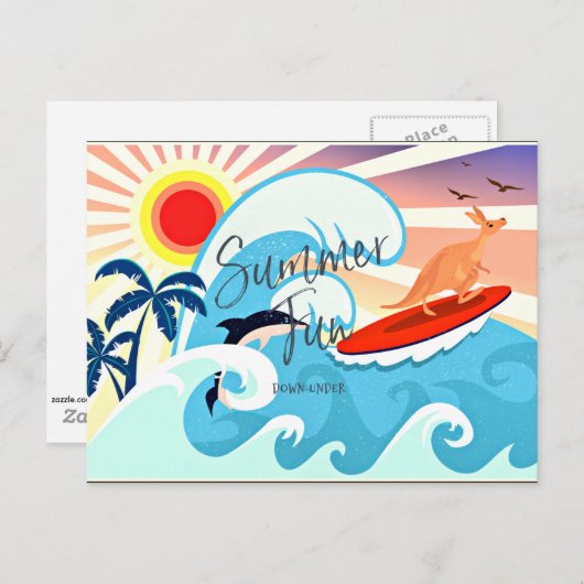 夏のおもしろい、下 ポストカード (正面/裏面)