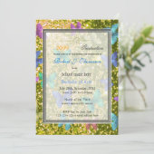 夏のおもしろい、幸せな蝶の輝く卒業 招待状 (スタンド正面)