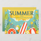夏のおもしろい 招待状 (正面/裏面)
