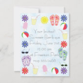 夏のおもしろい 招待状 (正面)