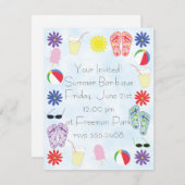 夏のおもしろい 招待状 (正面/裏面)