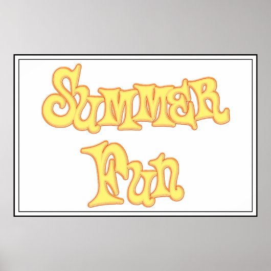 夏のおもしろい 文字デザイン ポスター (正面)