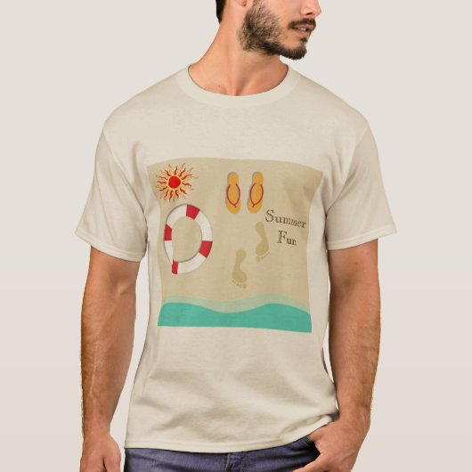 夏のおもしろいTシャツ Tシャツ (正面)
