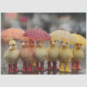 夏のお洒落アヒルを雨の中で 薄葉紙