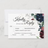 夏のお祝い応答カードと食事の選択 出欠カード (正面)