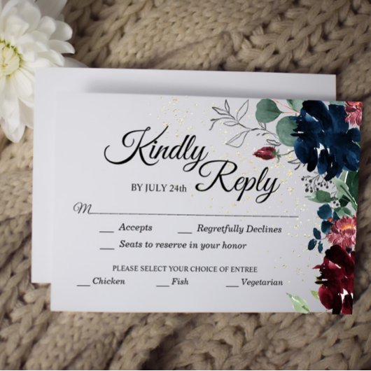 夏のお祝い応答カードと食事の選択 出欠カード