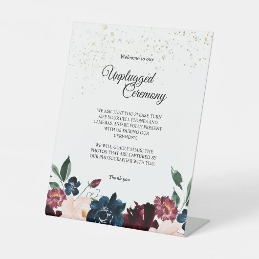 夏のお祝い結婚のプラグ抜き式 台座サイン (正面)