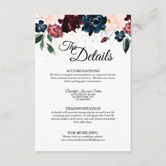 夏のお祝い結婚の詳細エンクロージャカード エンクロージャーカード (正面)