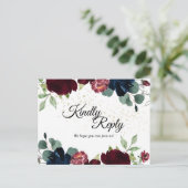 夏のお祝い結婚の返信はがき インビテーションポストカード (スタンド正面)