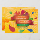 夏のお祝い 招待状 (正面/裏面)