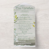 夏のお話の水色 オールインワン招待状 (内側)