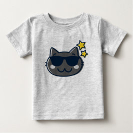 夏のかわいいかわいい猫 ベビーTシャツ