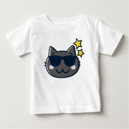 夏のかわいいかわいい猫 ベビーTシャツ