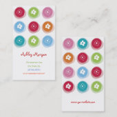 夏のかわいいデイジーの花の曖昧な点のカラフルのおもしろい 名刺 (正面/裏面)