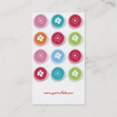 夏のかわいいデイジーの花の曖昧な点のカラフルのおもしろい 名刺 (裏面)