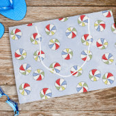 夏のかわいいビーチボール柄 ラージペーパーバッグ