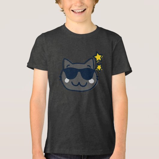 夏のかわいい猫 トライブレンドＴシャツ (正面)