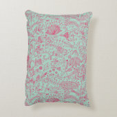 夏のかわいい花パターン アクセントクッション (裏面(縦))