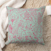 夏のかわいい花パターン クッション (ブランケット)