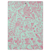 夏のかわいい花パターン クリップボード (裏面)