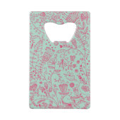 夏のかわいい花パターン クレジットカード栓抜き (裏面)