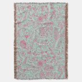 夏のかわいい花パターン スローブランケット (正面縦)