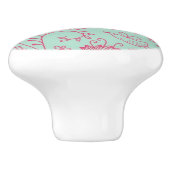 夏のかわいい花パターン セラミックノブ (側面)