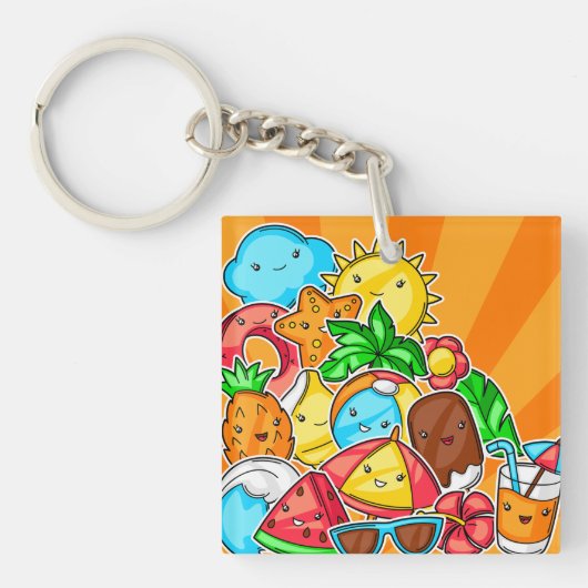 夏のかわいい キーホルダー (正面)