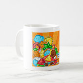 夏のかわいい コーヒーマグカップ (正面左)