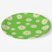 夏のかわいらしデイジー ペーパープレート (アングル)
