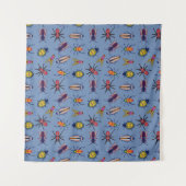 夏のかわいらしパターン タペストリー (正面(横))