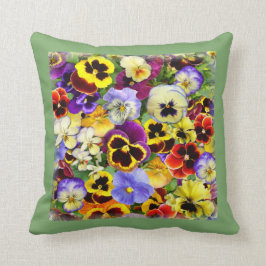 夏のかわいらしパンジー クッション